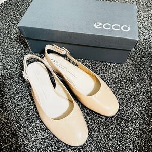 Ecco Women's Cream Slingback Heels